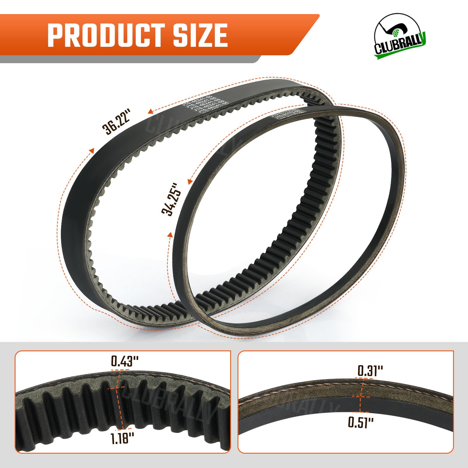 CLUBRALLY label showing OEM numbers J17-46241-00-00 and J10-46241-00-00 for exact replacement