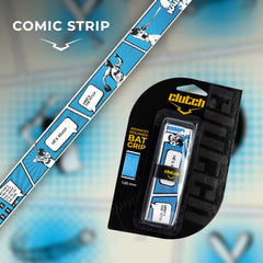 Clutch Sports Apparel grip tape wrapped on bat in use illustrating enhanced control and reduced vibration during swing