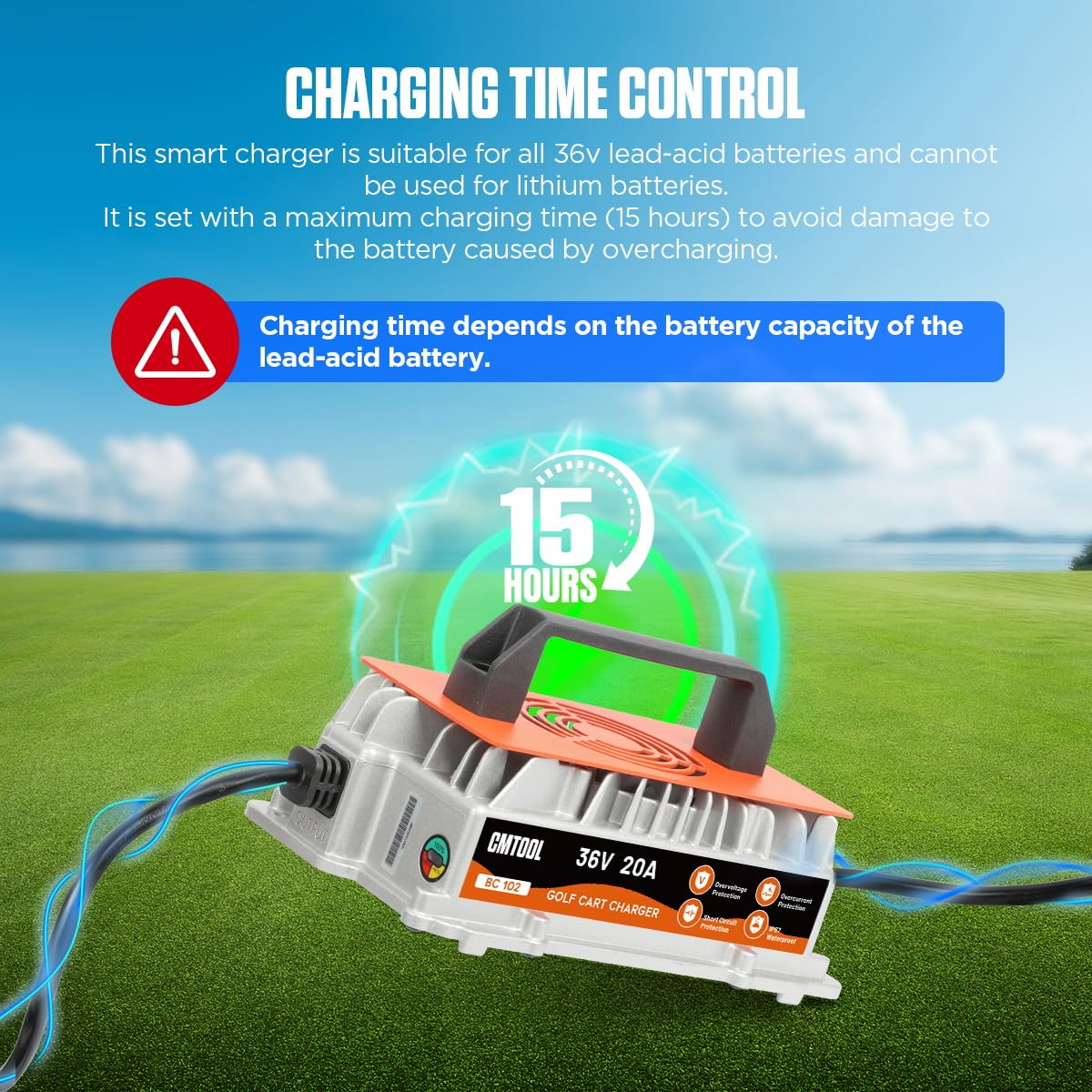CMTOOL LED indicator lights showing charge status for easy monitoring
