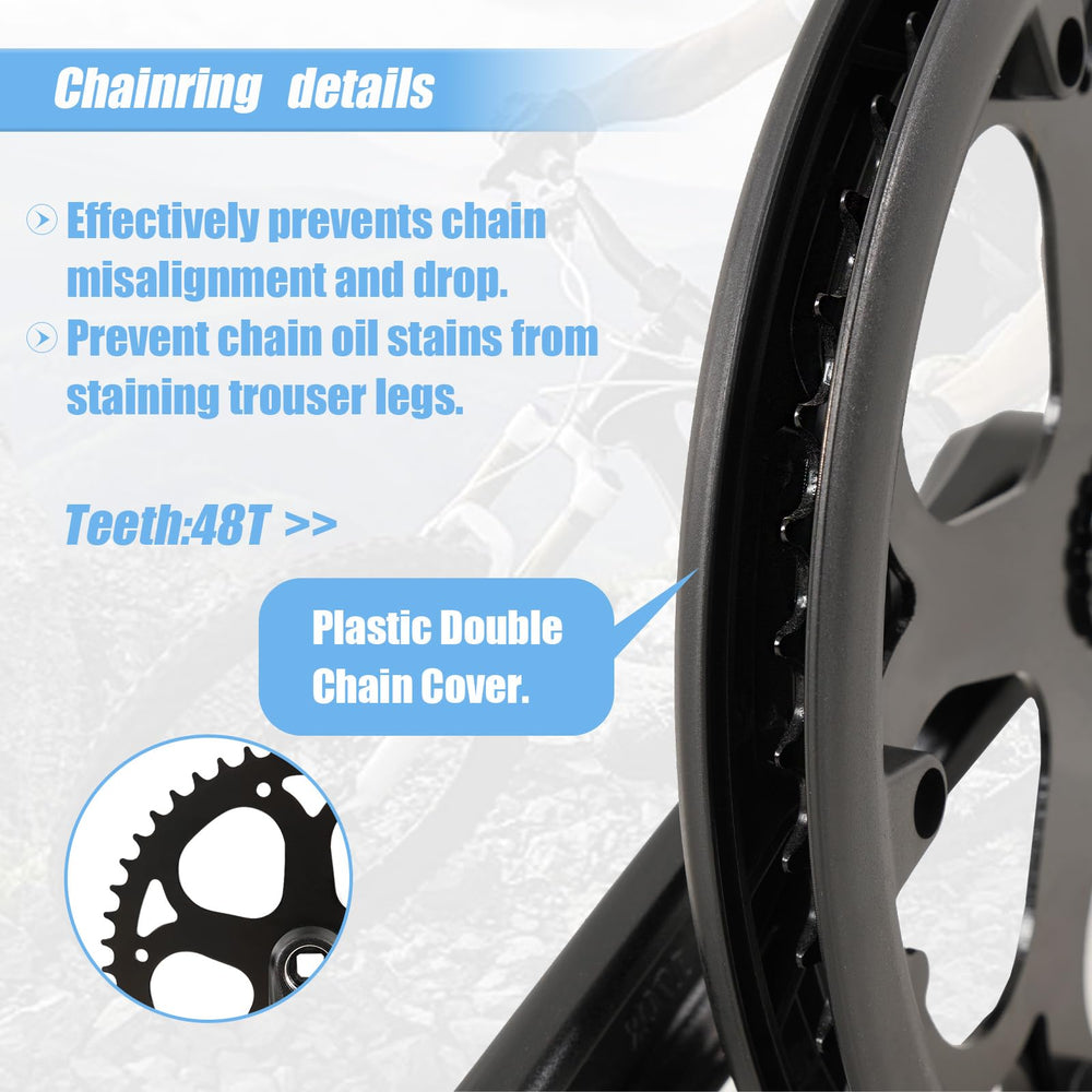 CMTOTWO chainrings 48T and 52T side-by-side for gearing choice
