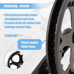 CMTOTWO chainrings 48T and 52T side-by-side for gearing choice