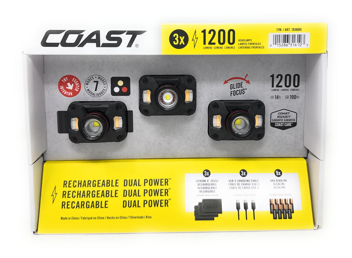 COAST CH1000R front view showing lamp head and lens for powerful illumination