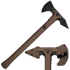 Cold Steel Trench Hawk handle detail showing polypropylene grip for lightweight control