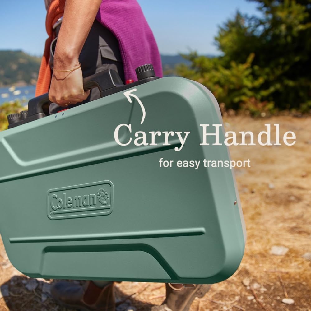 Coleman Cascade 328 cooking on a camp table showing practical outdoor meal prep