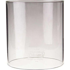 Coleman clear straight globe front view showing clear glass and restored brightness