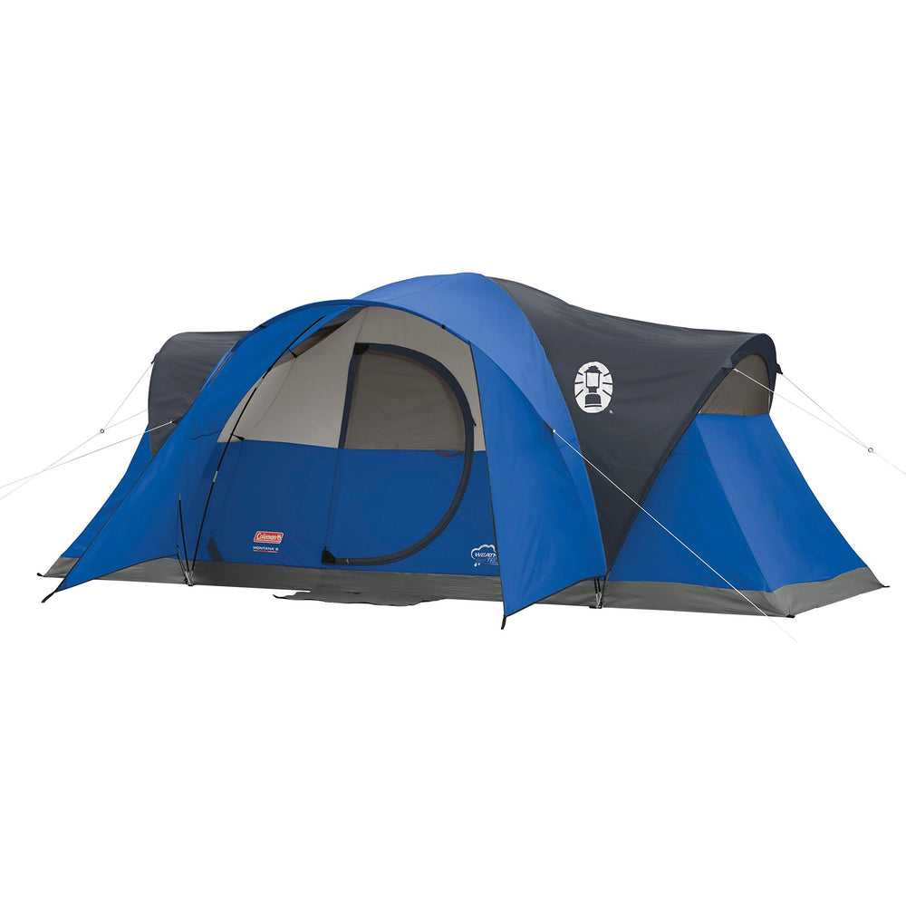 Coleman front tent view showing roomy entrance and shelter benefit