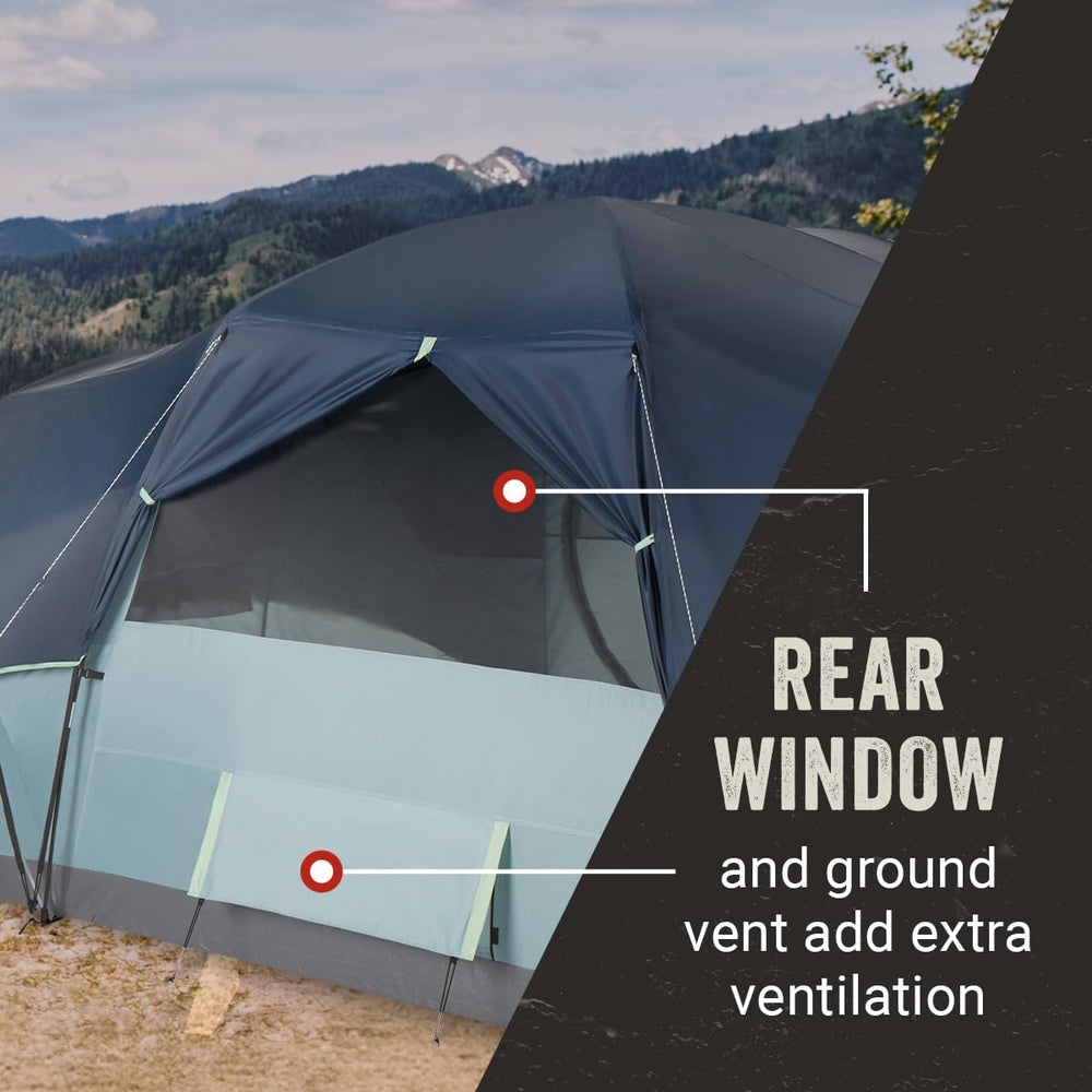 Coleman Skydome XL E-port and ground vent enabling power access and ventilation