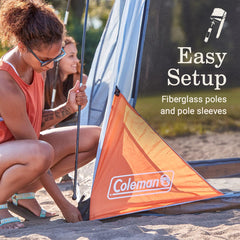 Coleman Skyshade in carry bag demonstrating compact portability and convenient transport