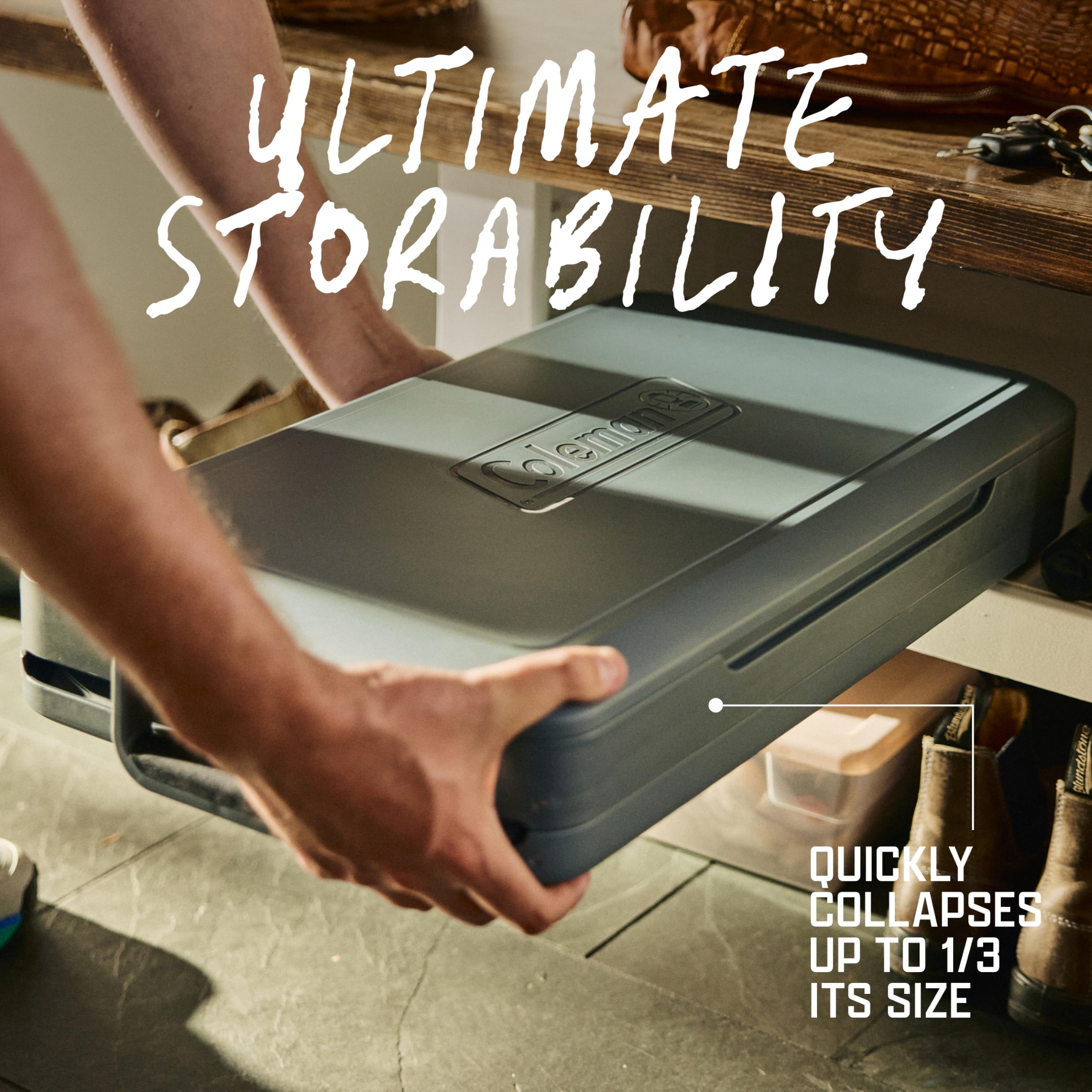 Coleman cooler removable liner pulled out for cleaning, waterproof convenience