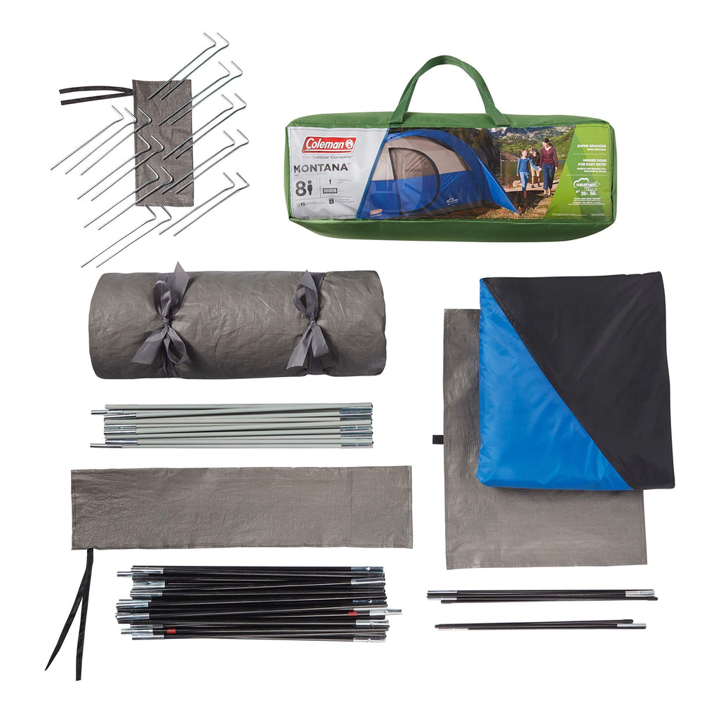 Coleman storage pockets close-up showing organized gear off-floor benefit