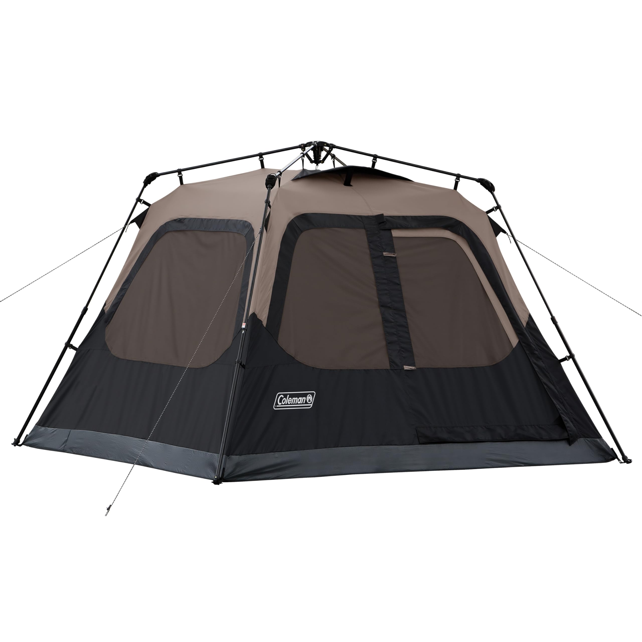 Coleman tent front view showing quick setup and roomy entrance for fast shelter