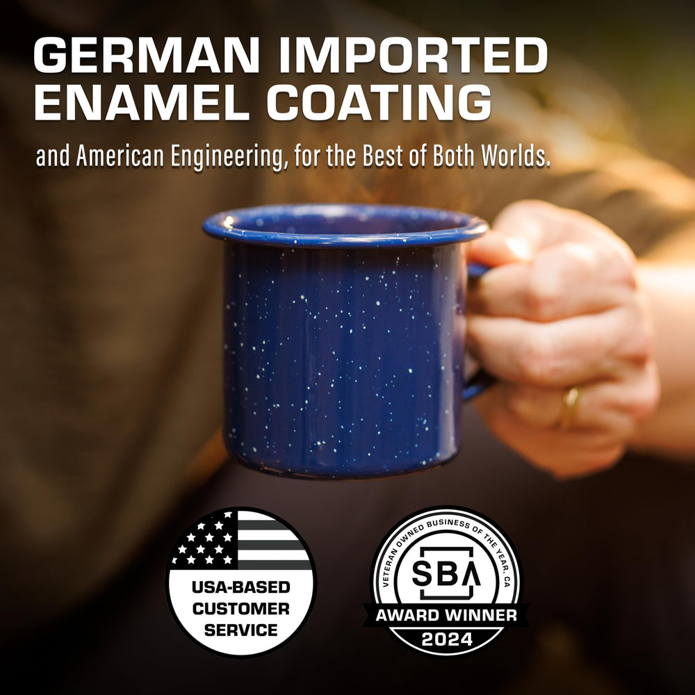 COLETTI German-import label detail showing quality enamel origin