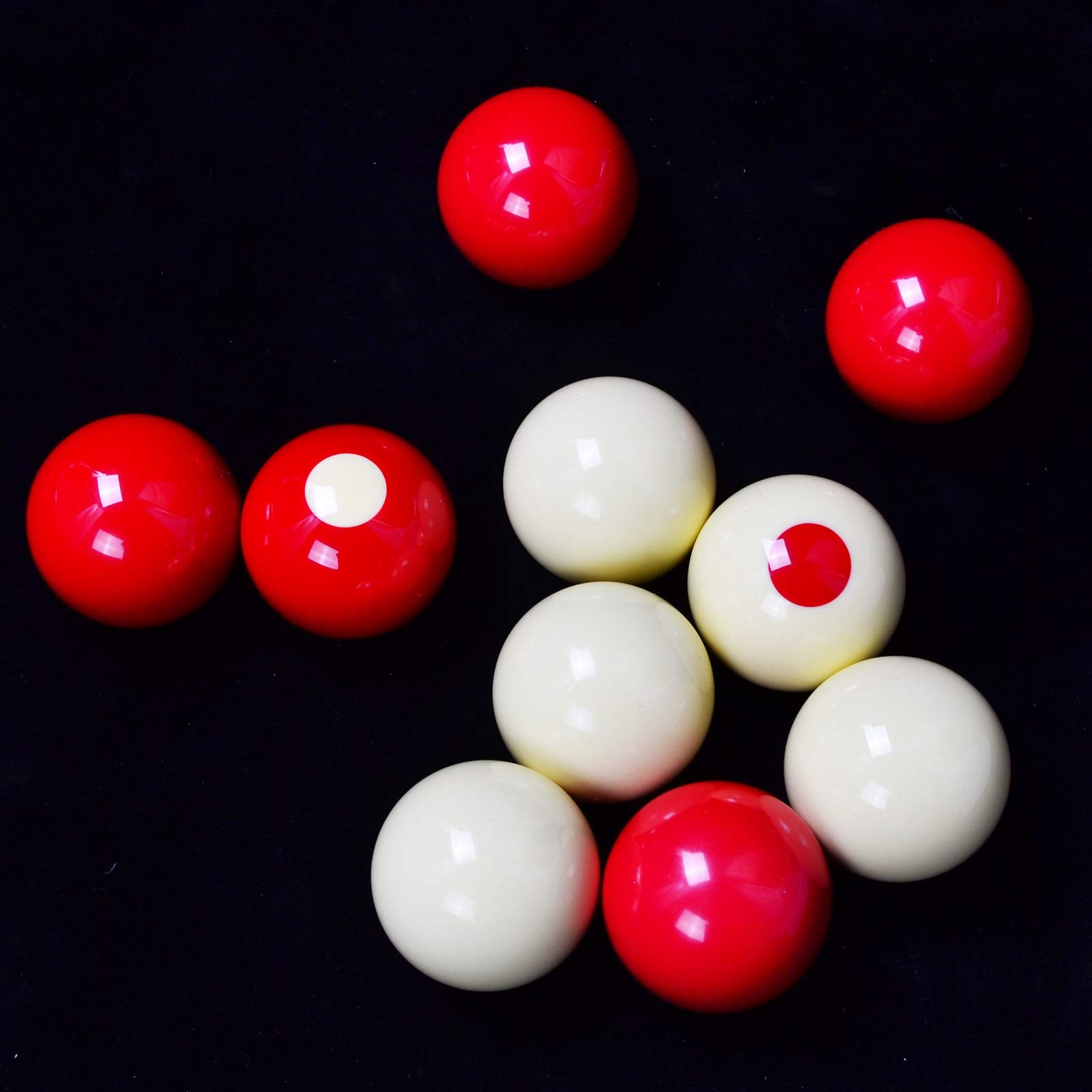 Collapsar balls in use on bumper table demonstrating smooth roll and accurate rebound
