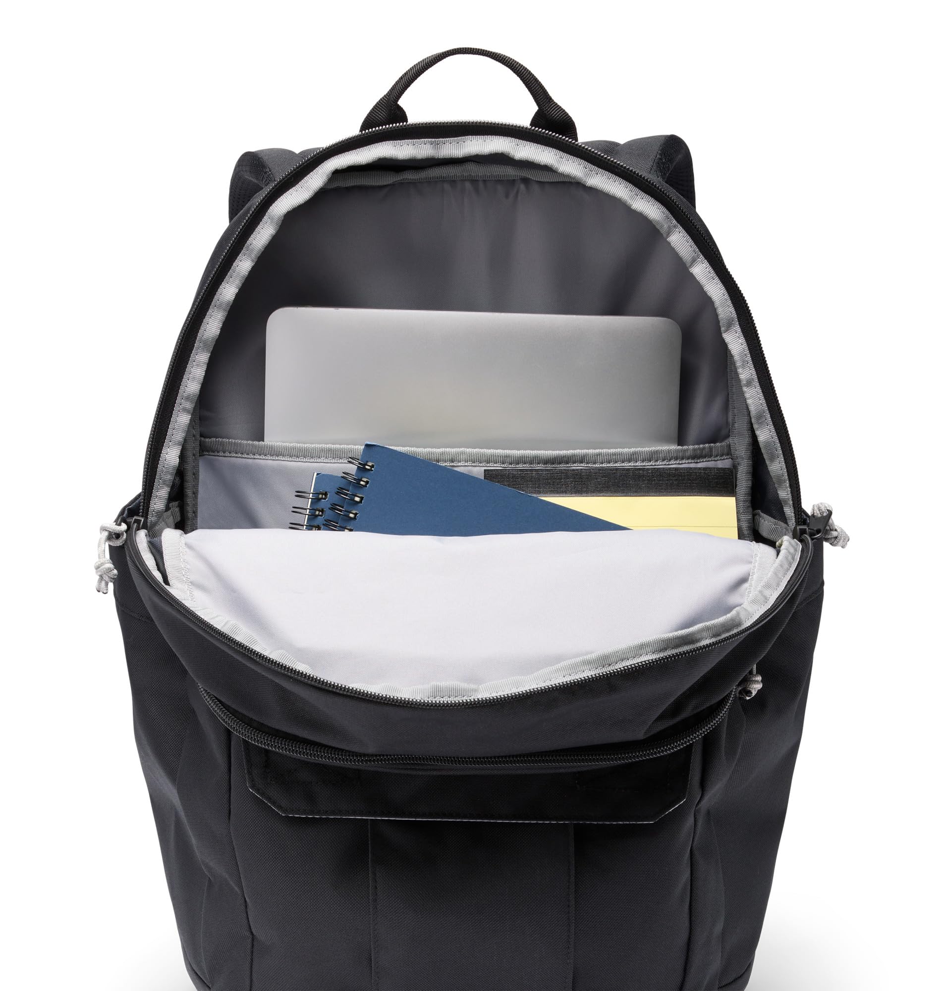 Columbia Buxton zipper and key clip detail showing durable hardware and secure storage
