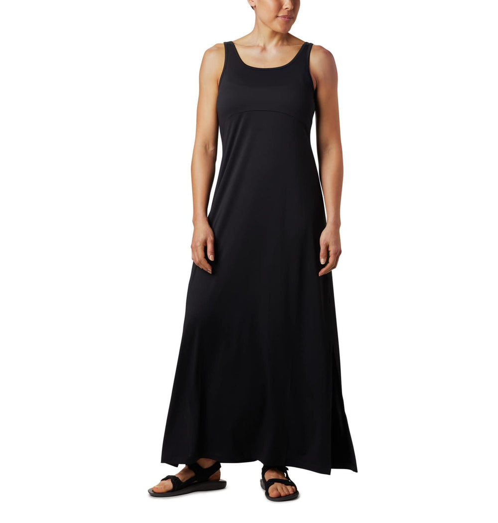 Columbia Freezer Maxi Dress front view showing silhouette and UPF coverage