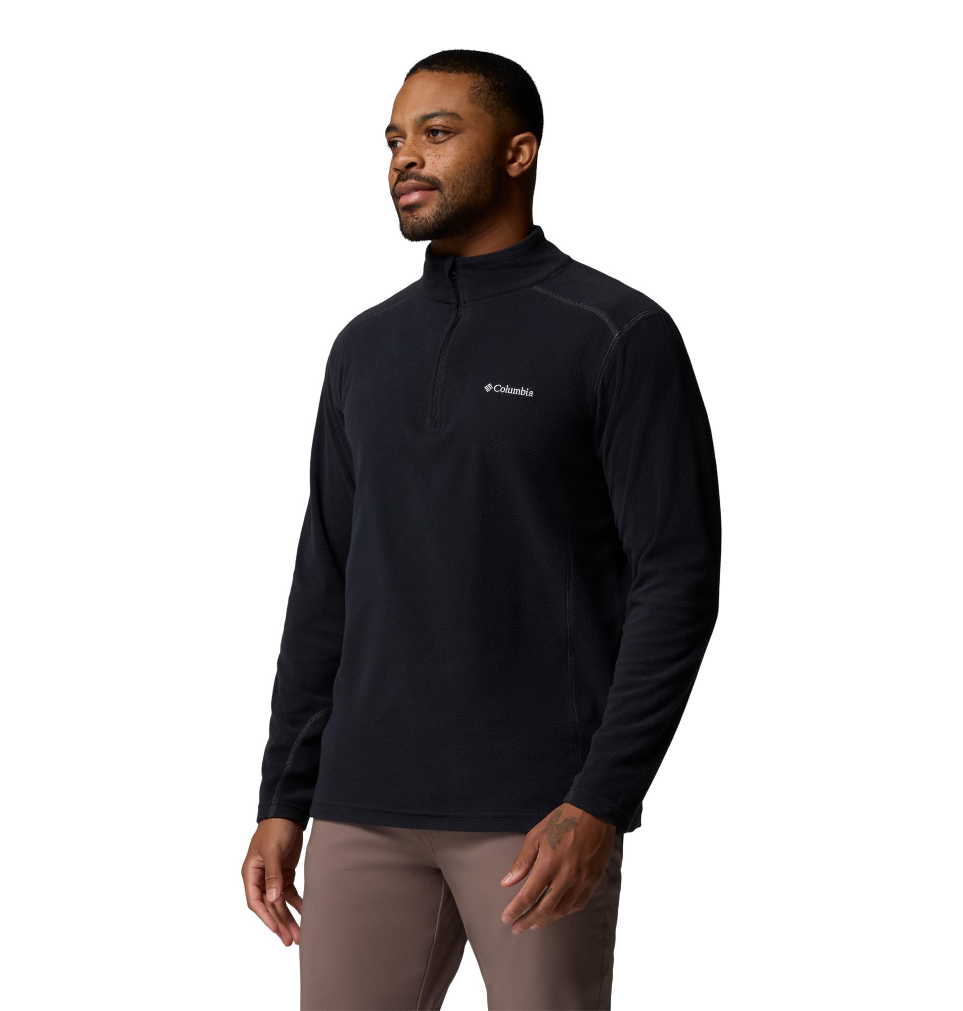 Columbia fabric close-up highlighting soft microfleece texture and cozy feel benefit