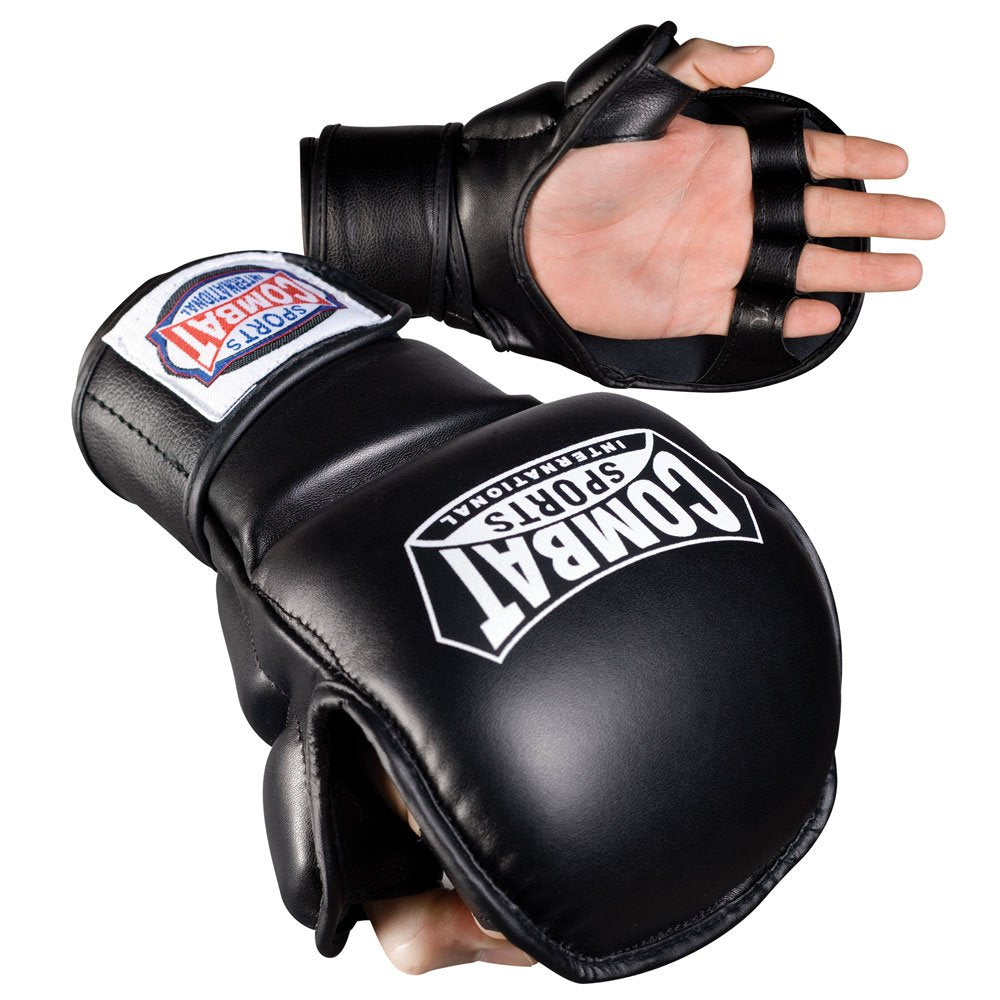 Combat Sports gloves front view showing design and secure wrist closure for reliable protection