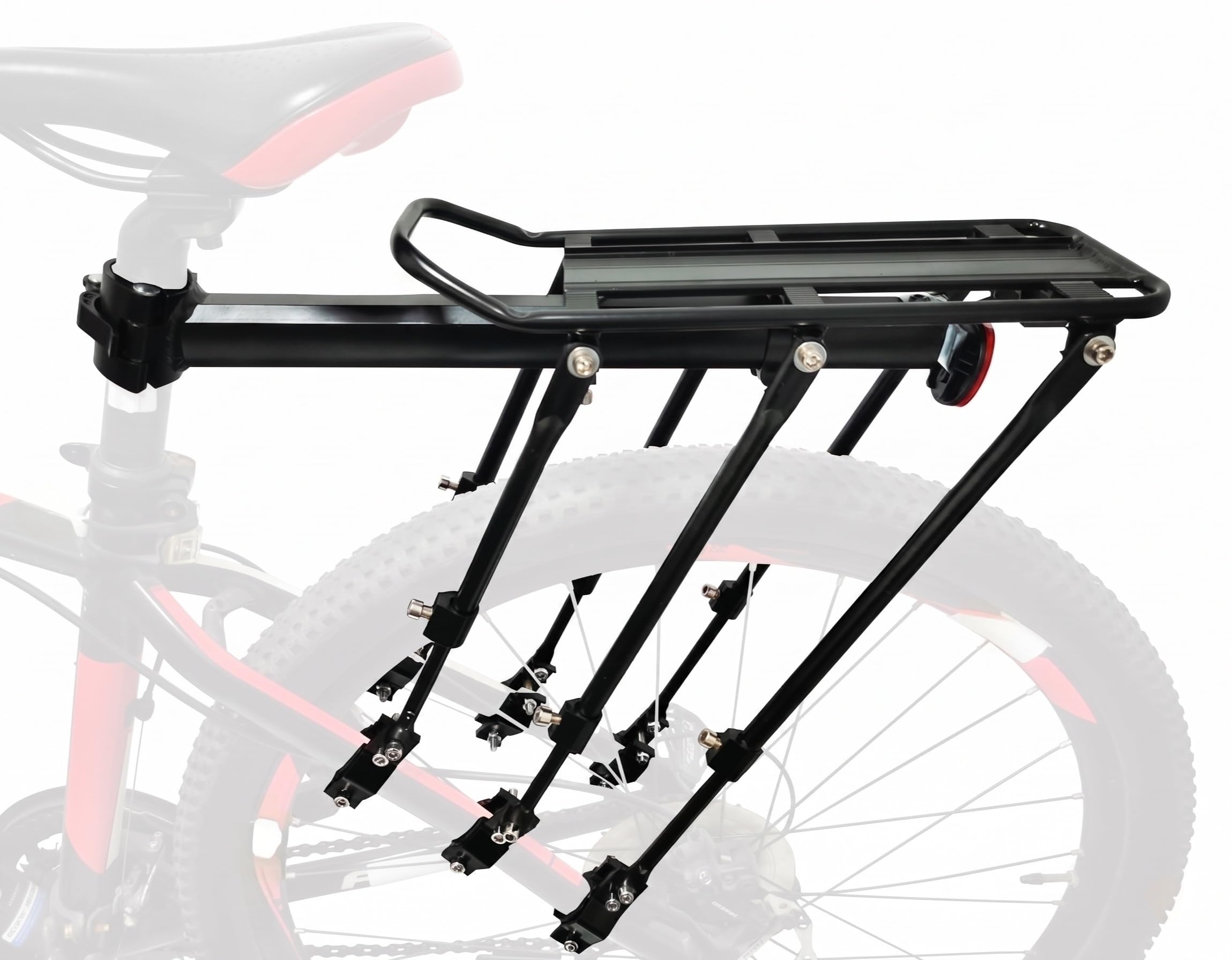 COMINGFIT front view mounted on MTB showing strong load support