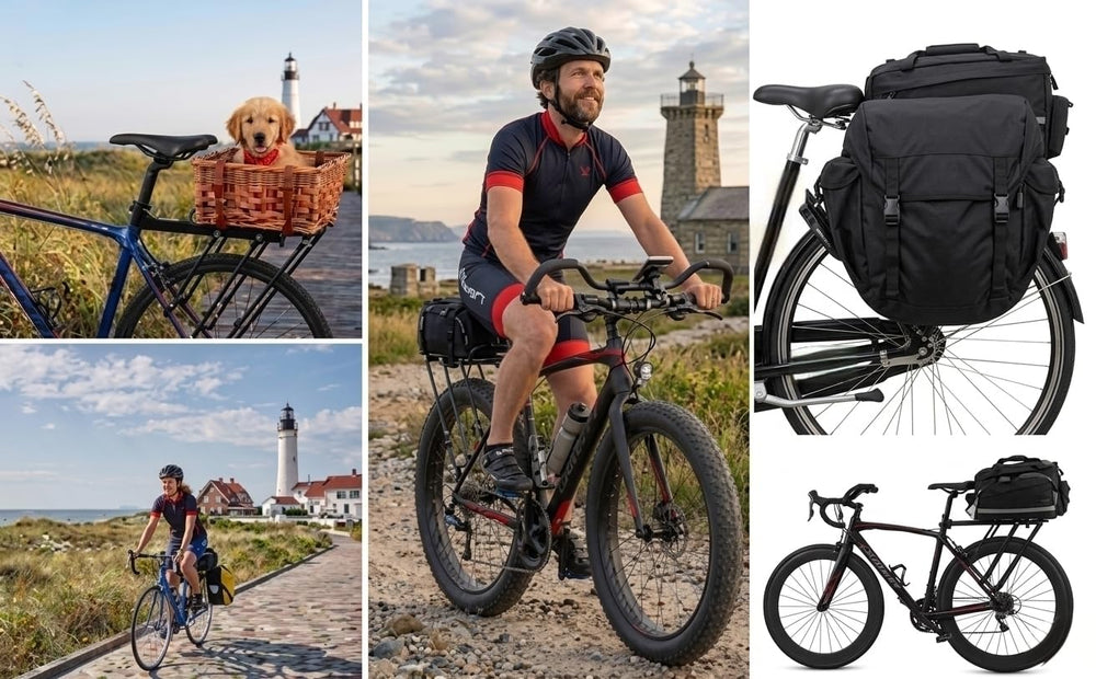 COMINGFIT lifestyle commuter loaded with camping gear for long trips
