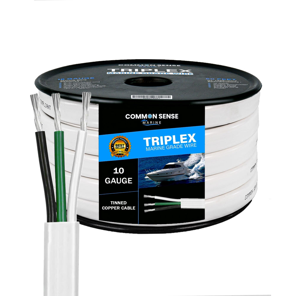 Common Sense Marine front packaging showing 10/3 triplex cable and approvals, assuring reliability