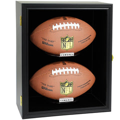 COMSREV front view of black display case showing clean presentation and protection