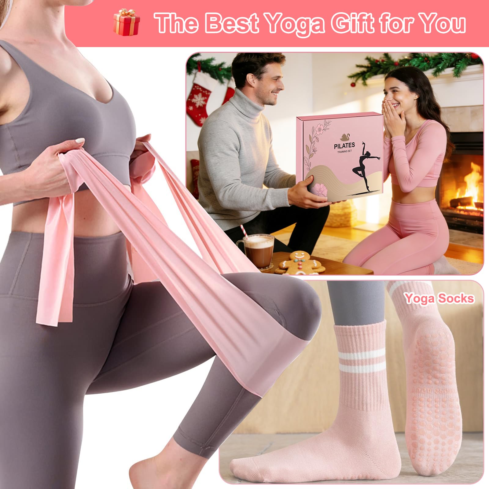 Consripie gym rings with anti-slip socks demonstrating improved stability