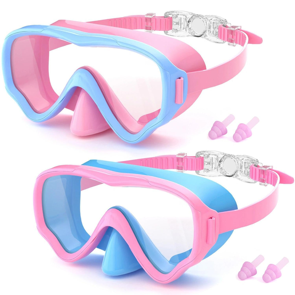 COOLOO front packaging showing two kids goggles and included accessories benefits convenience