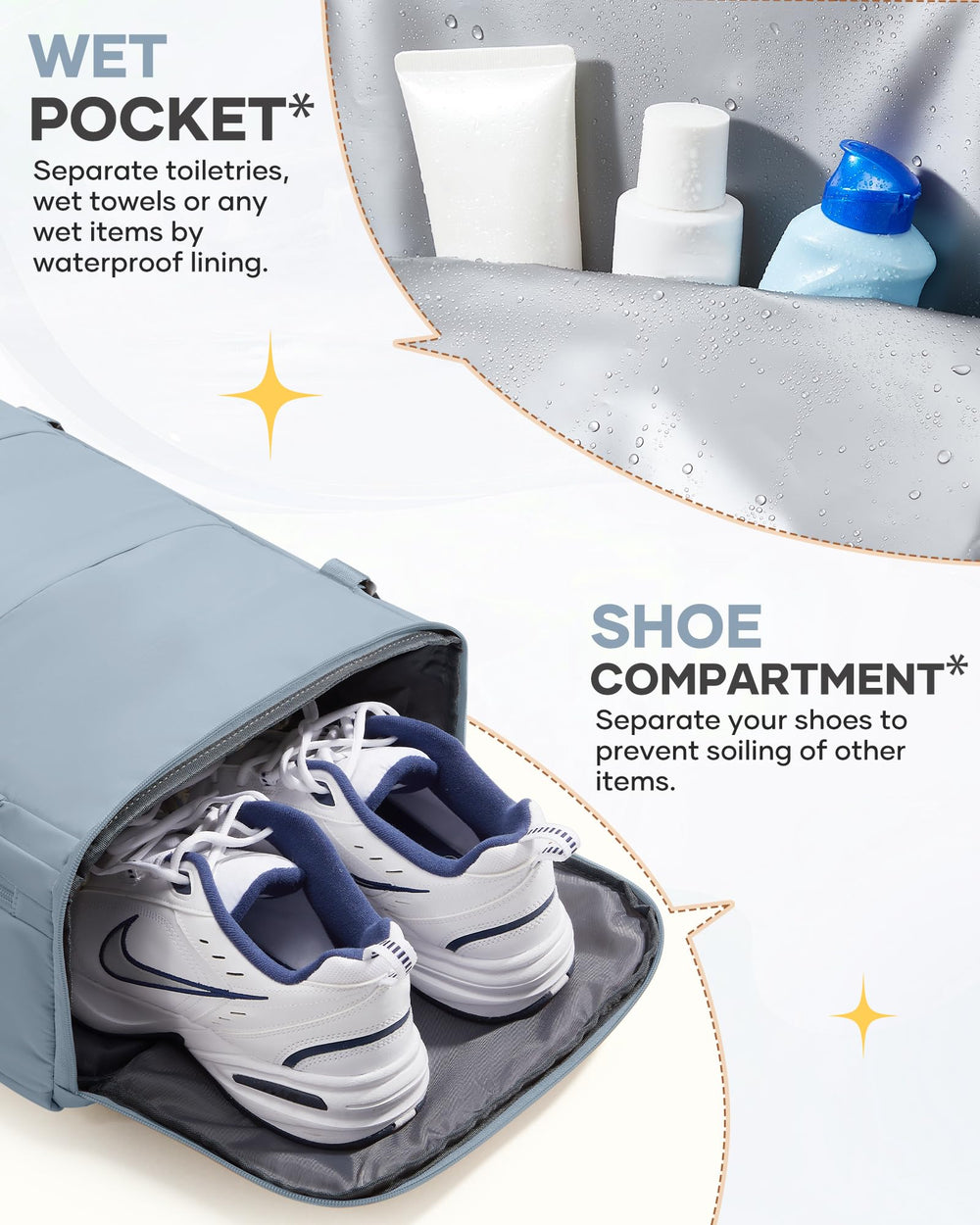 coofay breathable back panel and padded straps for comfortable carry