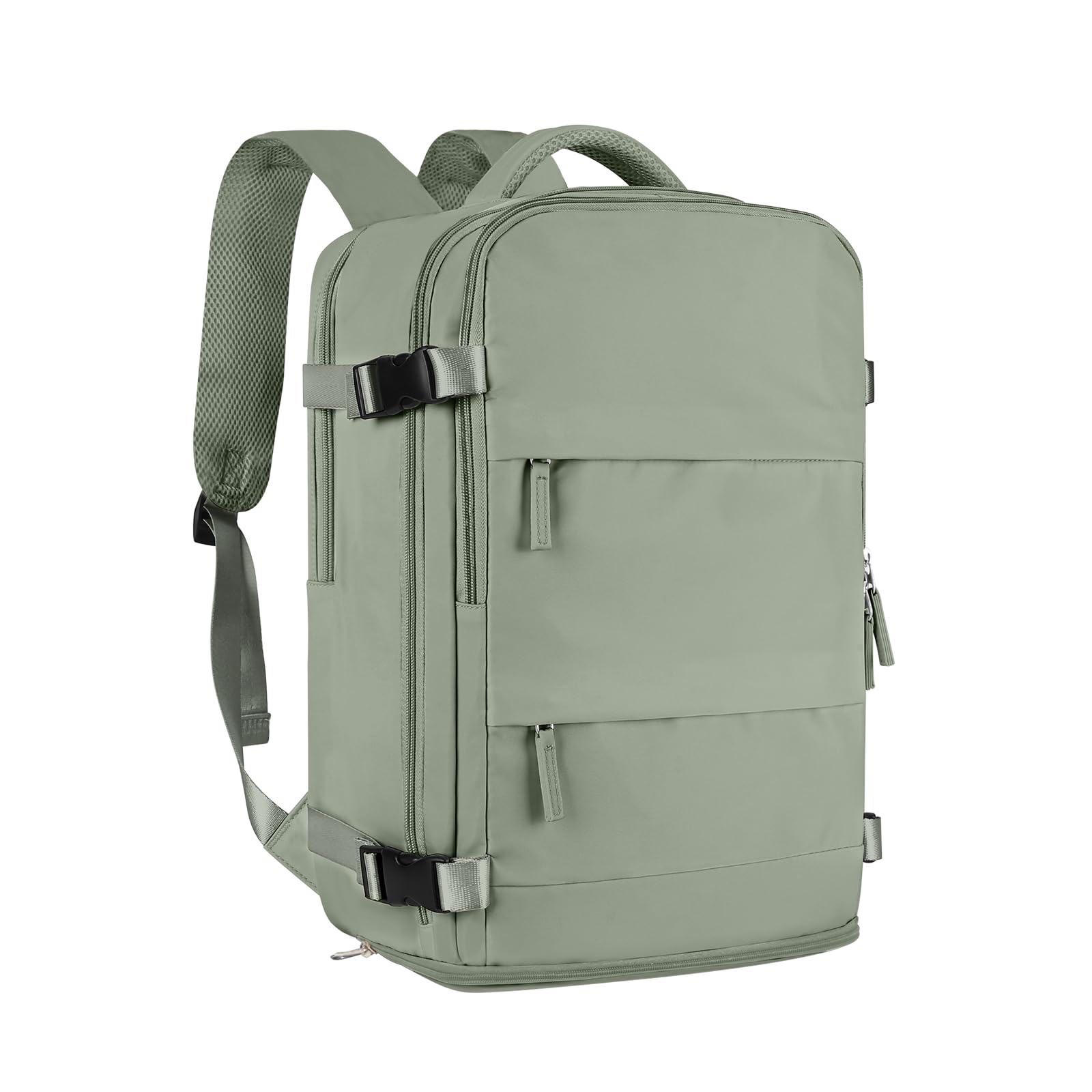 coofay front view of carry-on backpack showing organized pockets and clean silhouette for travel