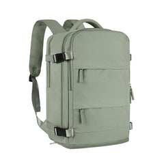 coofay front view of carry-on backpack showing organized pockets and clean silhouette for travel
