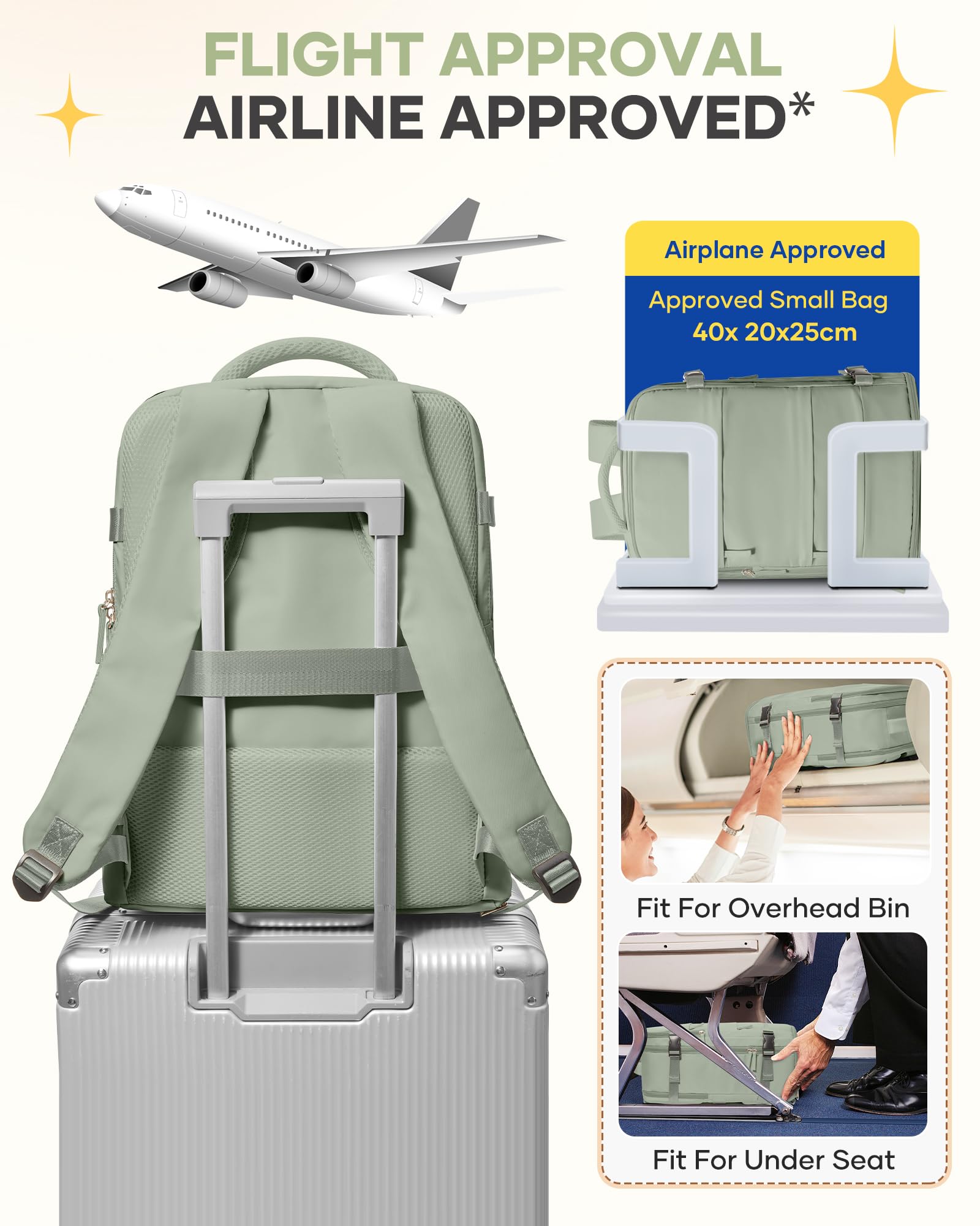 coofay slipped over a trolley suitcase handle for hands-free rolling through terminals