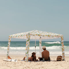 CoolCabanas front view Lemon Scarletta showing shaded space and easy entry