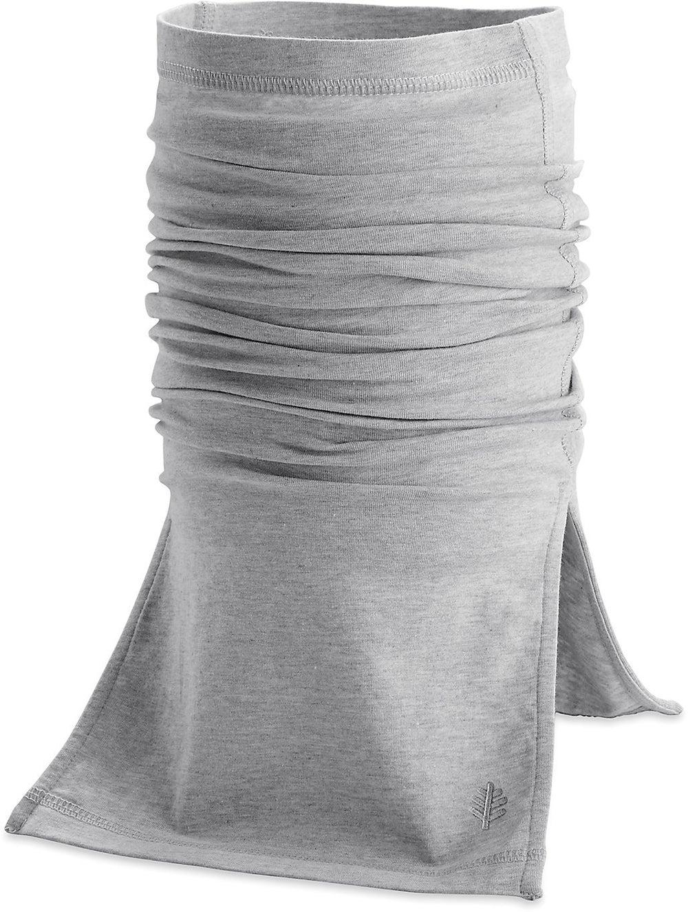 Coolibar gaiter on patio demonstrating all-day sun protection and comfort