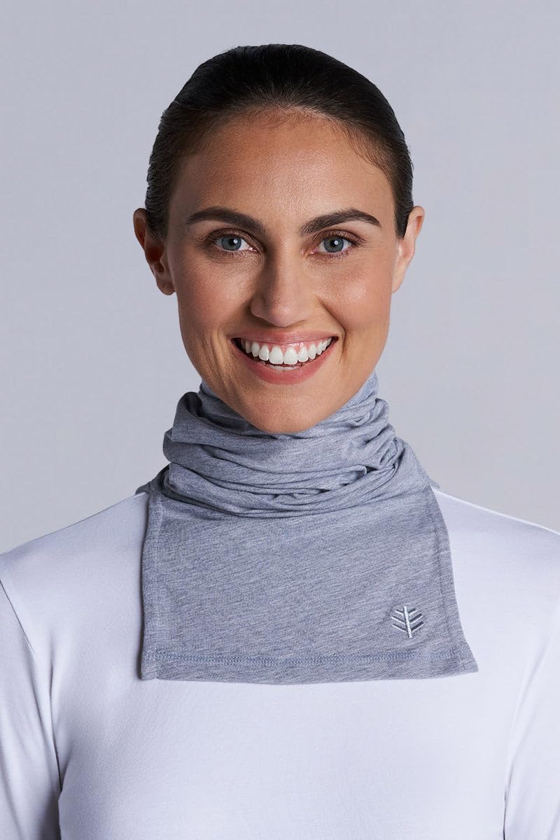 Coolibar gaiter nose wire detail for custom fit and secure wear
