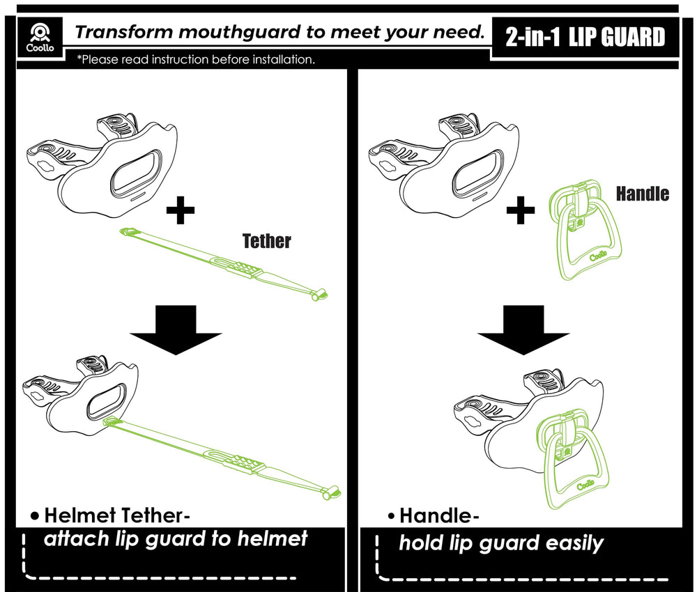 COOLLO SPORTS mouthguard in use on player demonstrating secure protection benefit