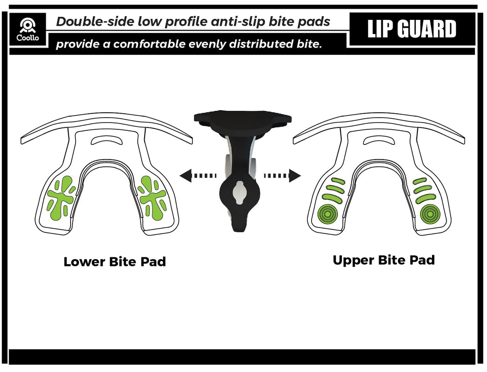 COOLLO SPORTS mouthguard with strap attached for secure fit and stability