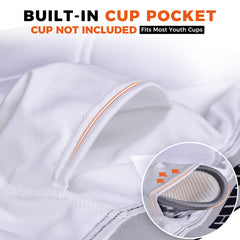 COOLOMG built-in cup pocket detail showing secure fit benefit