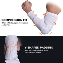 COOLOMG sleeve in use during volleyball play for reliable elbow protection