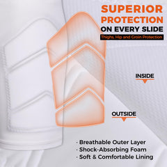 COOLOMG close-up of thigh pad texture for impact absorption benefit