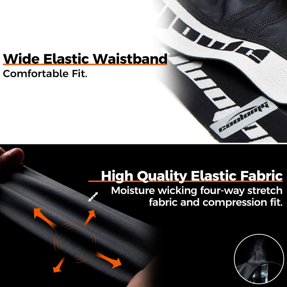 COOLOMG wide ergonomic waistband providing stable, no-roll support