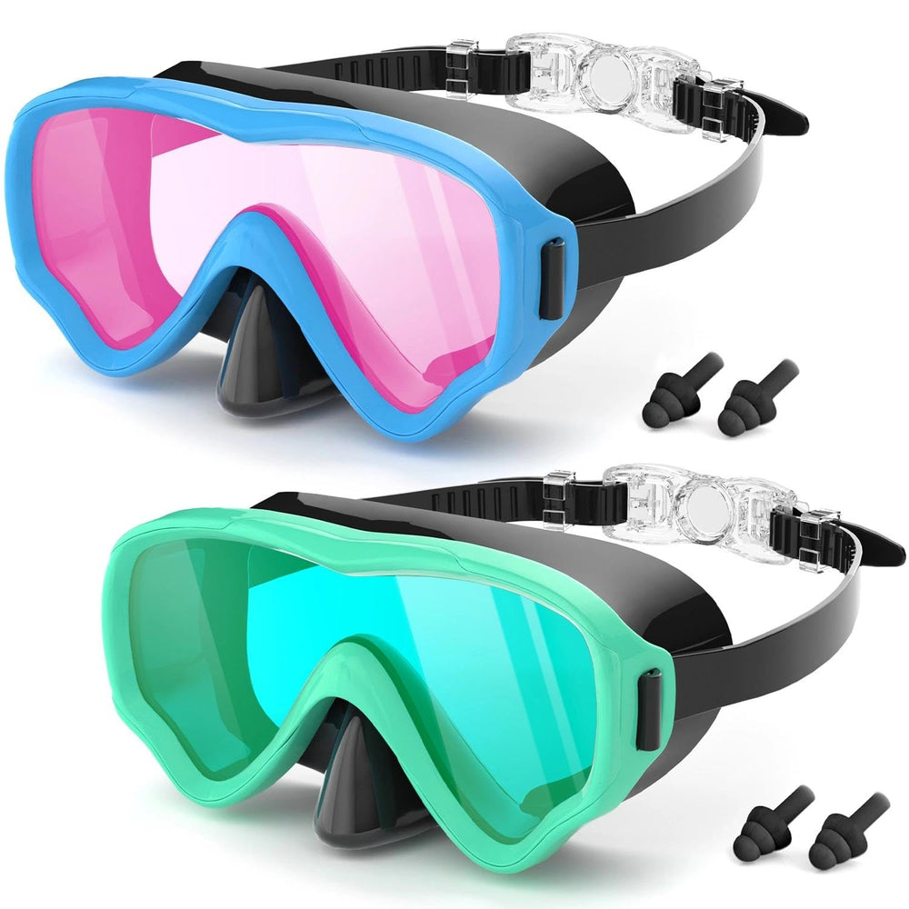 COOLOO front view of two-pack goggles showing dual lenses and packaging benefits