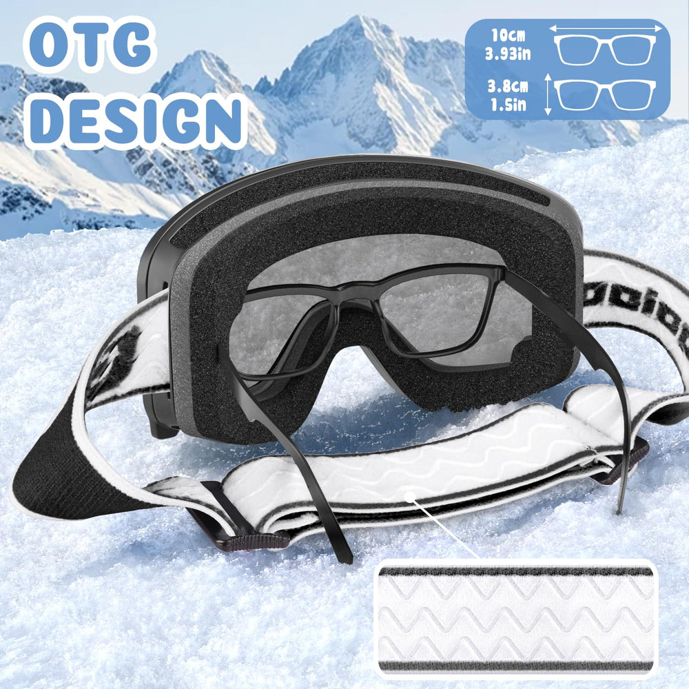 COOLOO adjustable strap and silicone strips securing goggles to a helmet