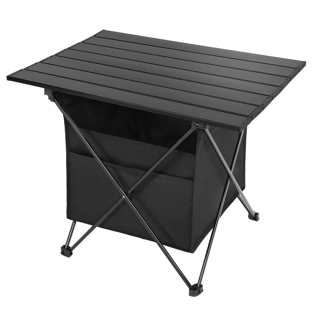 COOLPEEN front view of folded table showing compact portability and quick setup