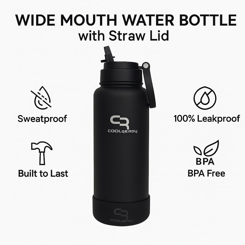 Coolready interchangeable straw and spout lids displayed for versatile sipping benefit