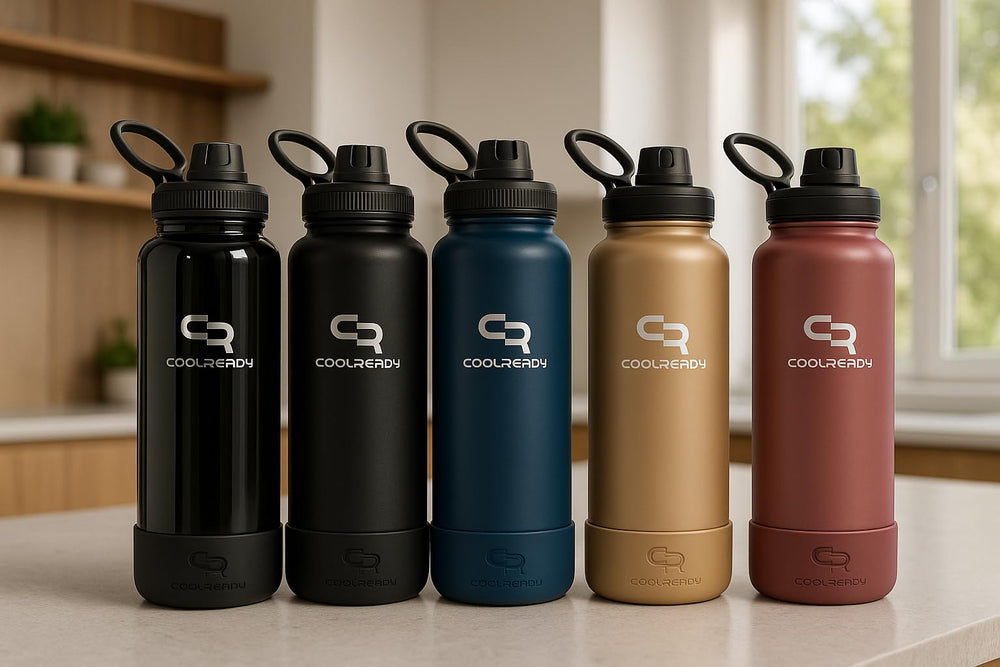 Coolready bottle inside backpack illustrating travel-ready protection and convenience benefit