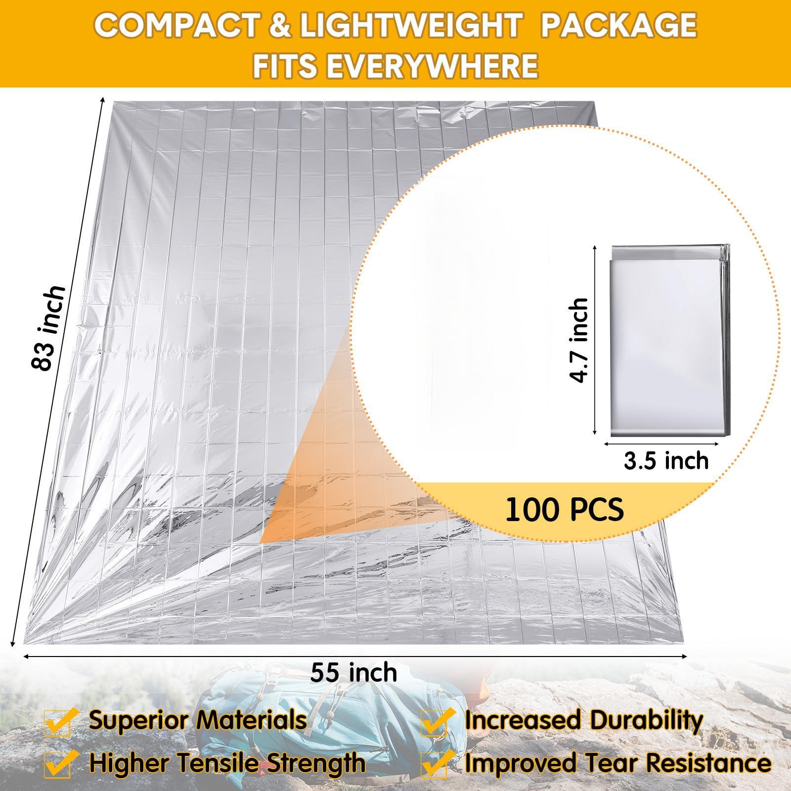 Copkim individually folded sealed pouch compact size for easy storage and distribution