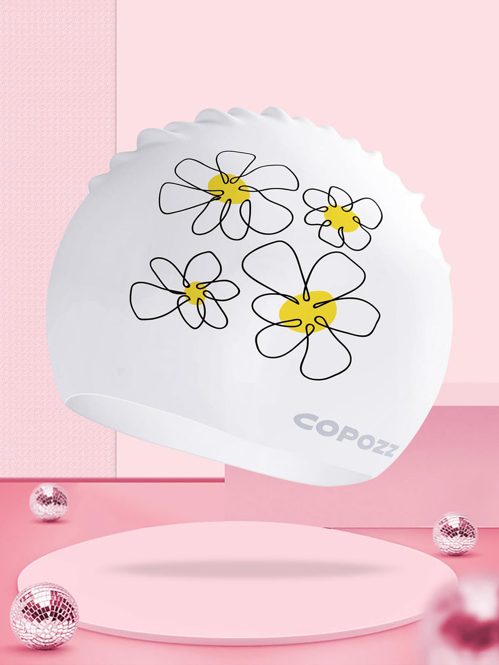 COPOZZ daisy pattern close-up showing silicone print detail and style
