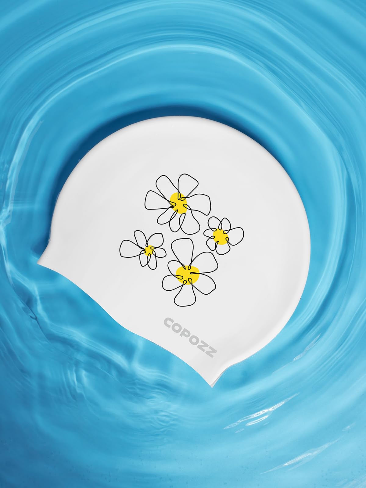 COPOZZ daisy poolside lifestyle with swimmer showing practical protection