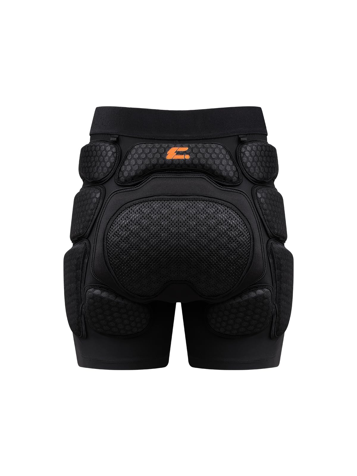 COPOZZ padded shorts front view showing slim protective fit and mobility