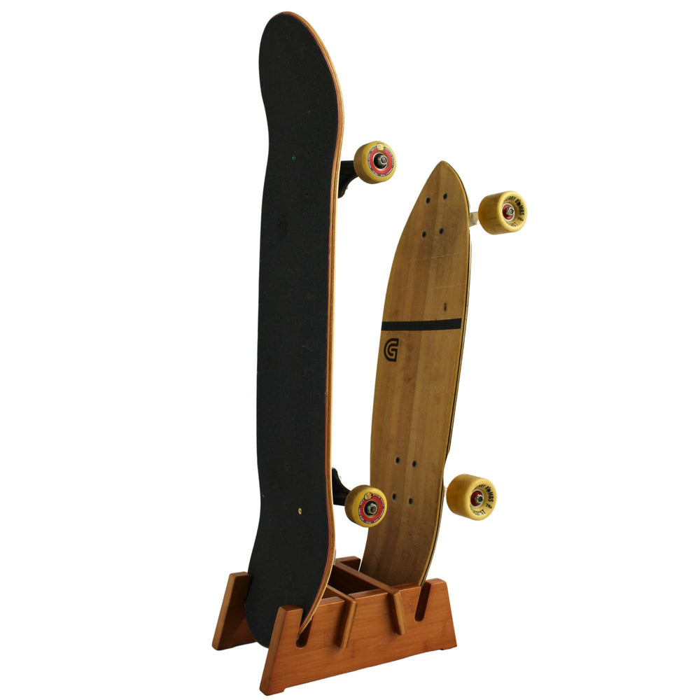 COR Surf bamboo stand front view showing clean display and floor protection